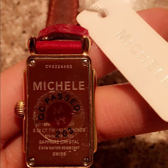 MICHELE Watch - Rose Gold w/pavé diamonds. main image 4